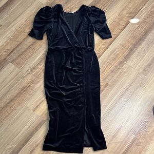 Elegant Black Velvet Dress